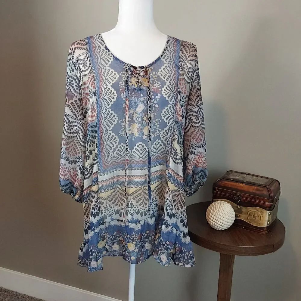 Unity World Wear Tunic/Top Sz L Lightweight - Picture 2 of 9